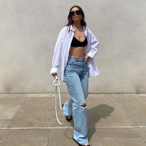 ZARA WIDE LEG JEANS - Picture 2 of 11